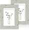 5x7 Picture Frame Set of 2, Made of Real Glass and Sage Green Wooden Frame(Sage Green)8.7"L x 6.7"W